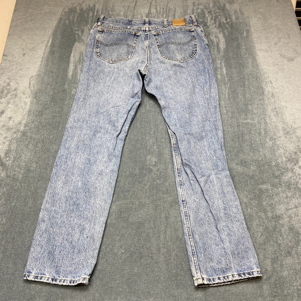 Lee Jeans Mens 36x32 Blue Denim Cotton Everyday Wear All Seasons Casual Trendy